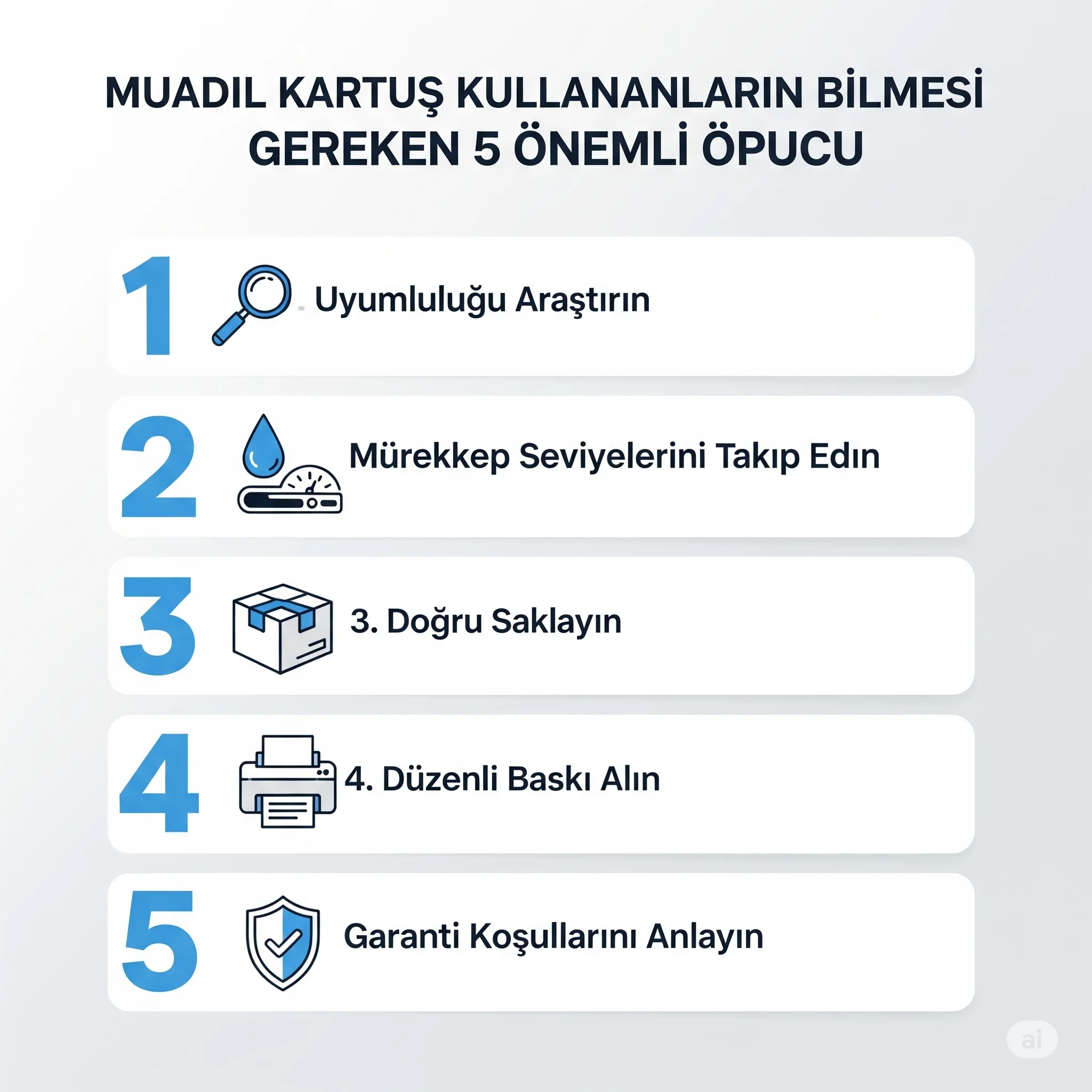 Muadil Kartuş Kullananların Bilmesi Gereken 5 Önemli İpucu
