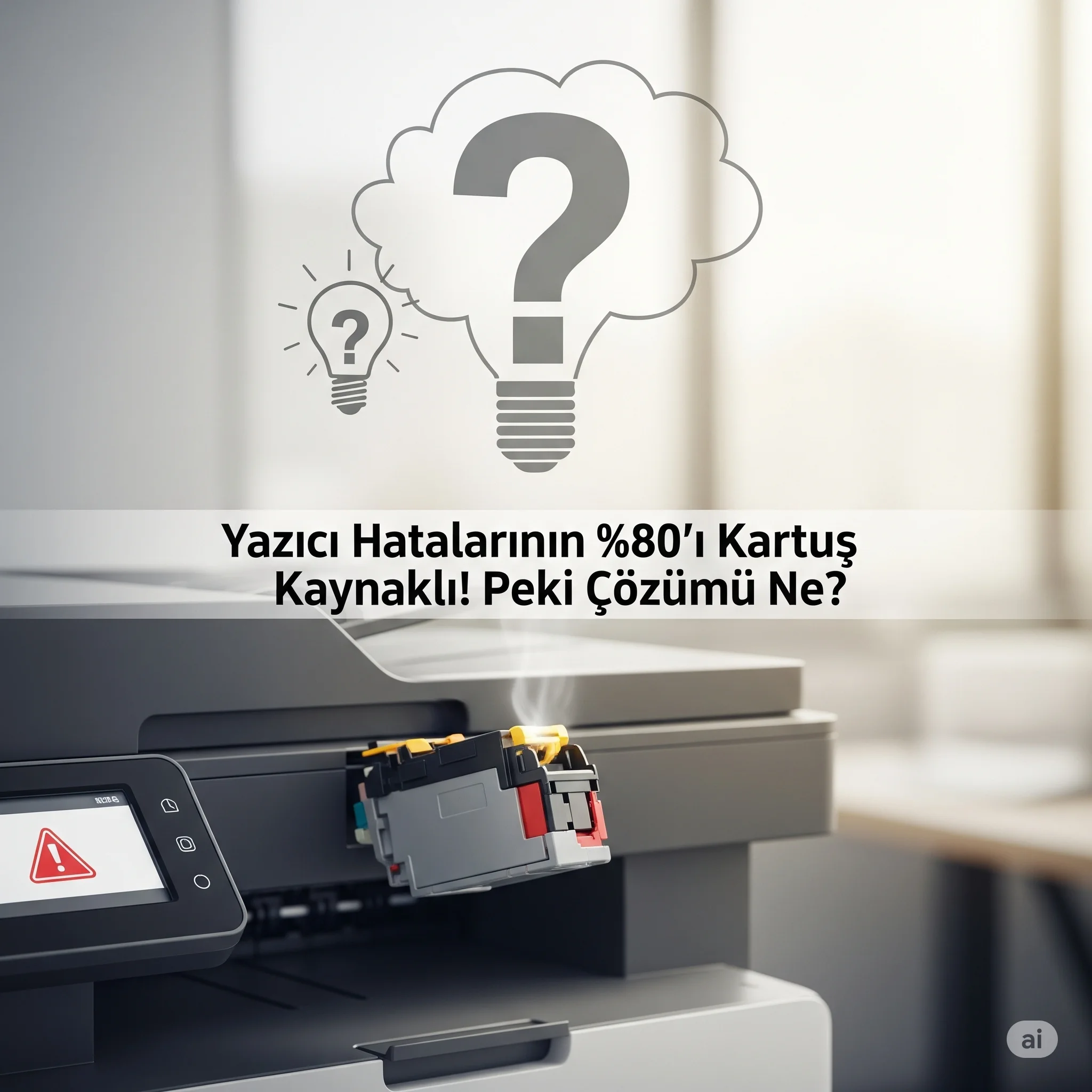 Yazıcı Hatalarının %80’i Kartuş Kaynaklı! Peki Çözümü Ne?